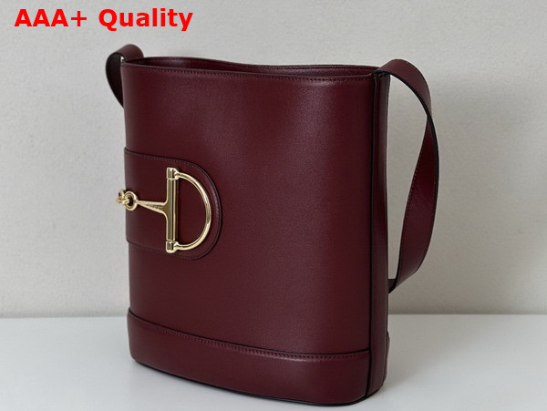 Gucci 73 Small Bucket Bag in Rosso Ancora Red Leather 833660 Replica