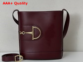 Gucci 73 Small Bucket Bag in Rosso Ancora Red Leather 833660 Replica