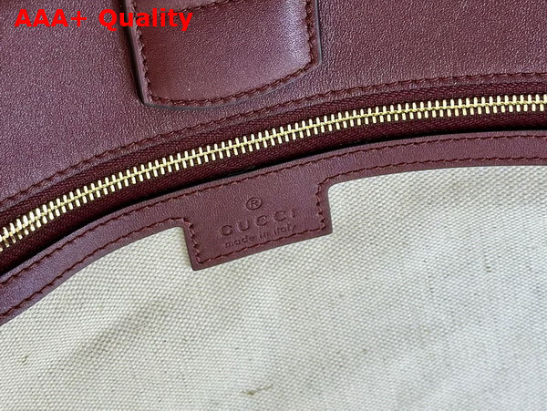 Gucci 73 Small Bucket Bag in Rosso Ancora Red Leather 833660 Replica