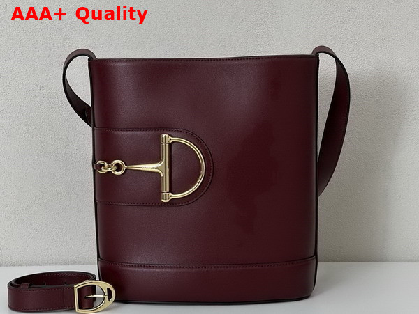 Gucci 73 Small Bucket Bag in Rosso Ancora Red Leather 833660 Replica