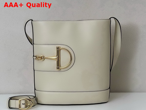 Gucci 73 Small Bucket Bag in White Leather 833660 Replica