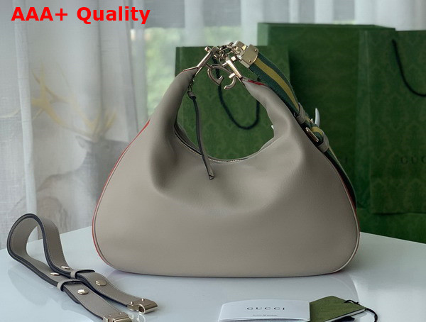 Gucci Attache Large Shoulder Bag in Oatmetal Leather 702823 Replica
