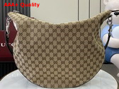 Gucci B Large Shoulder Bag in Beige and Dark Brown GG Canvas 800194 Replica