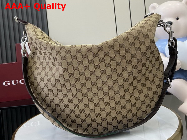 Gucci B Large Shoulder Bag in Beige and Dark Brown GG Canvas 800194 Replica