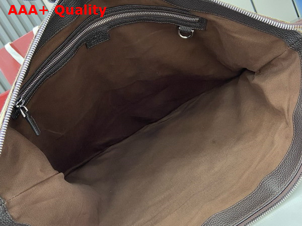 Gucci B Large Shoulder Bag in Beige and Dark Brown GG Canvas 800194 Replica