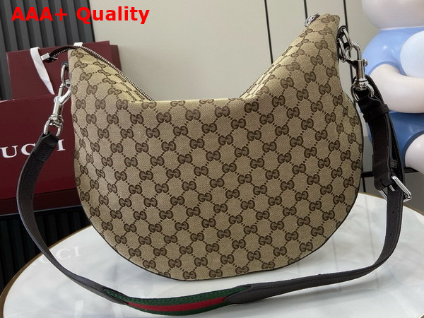 Gucci B Medium Shoulder Bag in Beige and Dark Brown GG Canvas 817420 Replica