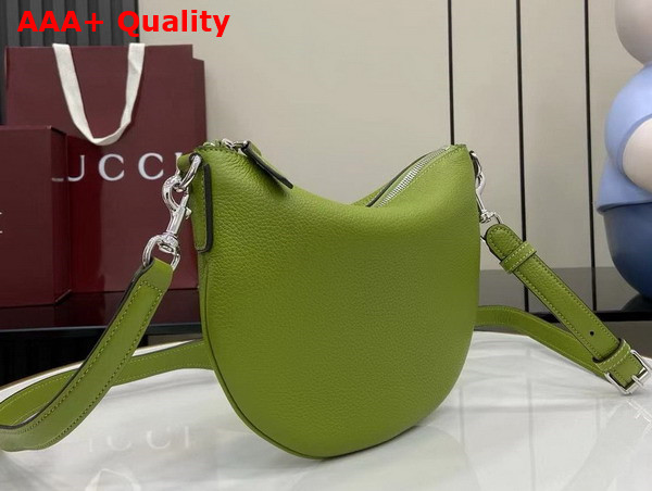 Gucci B Small Bag in Green Grainy Leather 824529 Replica