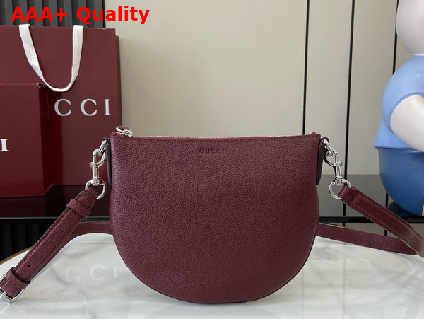 Gucci B Small Bag in Rosso Ancora Red Grainy Leather 824529 Replica