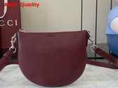 Gucci B Small Bag in Rosso Ancora Red Grainy Leather 824529 Replica