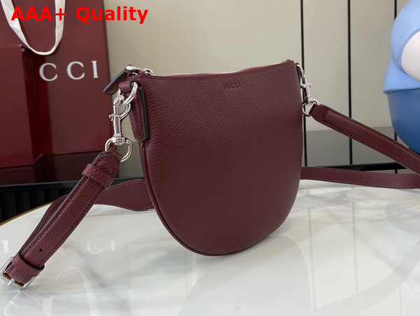 Gucci B Small Bag in Rosso Ancora Red Grainy Leather 824529 Replica