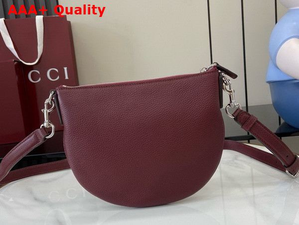 Gucci B Small Bag in Rosso Ancora Red Grainy Leather 824529 Replica