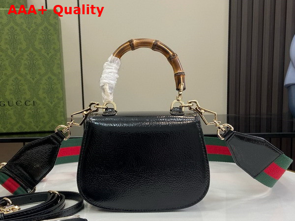 Gucci Bamboo 1947 Mini Bag in Black Patent Leather 786482 Replica