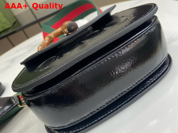 Gucci Bamboo 1947 Mini Bag in Black Patent Leather 786482 Replica