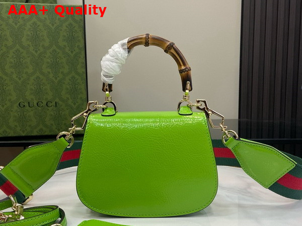 Gucci Bamboo 1947 Mini Bag in Green Patent Leather 786482 Replica