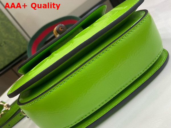 Gucci Bamboo 1947 Mini Bag in Green Patent Leather 786482 Replica