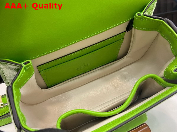 Gucci Bamboo 1947 Mini Bag in Green Patent Leather 786482 Replica