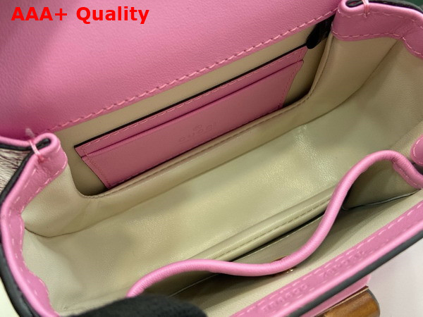 Gucci Bamboo 1947 Mini Bag in Pink Patent Leather 786482 Replica