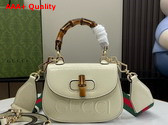 Gucci Bamboo 1947 Mini Bag in White Patent Leather 786482 Replica
