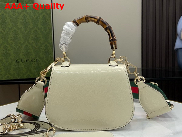 Gucci Bamboo 1947 Mini Bag in White Patent Leather 786482 Replica