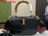Gucci Bamboo 1947 Small Bag in Black Patent Leather 675797 Replica