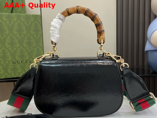 Gucci Bamboo 1947 Small Bag in Black Patent Leather 675797 Replica