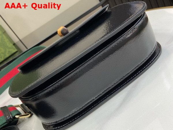 Gucci Bamboo 1947 Small Bag in Black Patent Leather 675797 Replica