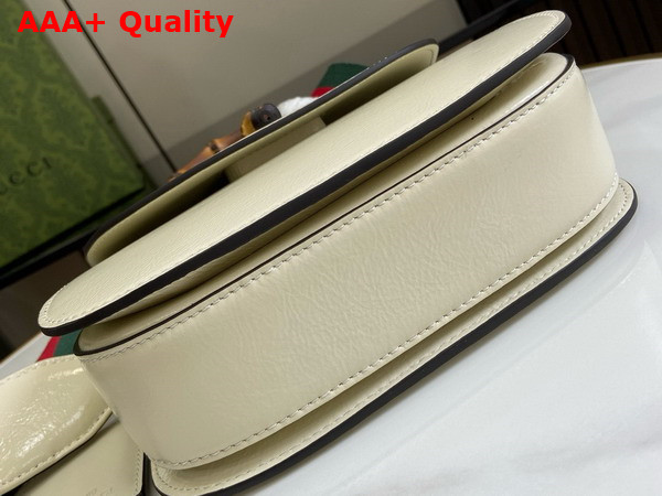 Gucci Bamboo 1947 Small Bag in White Patent Leather 675797 Replica