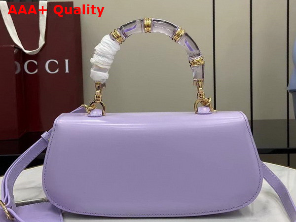 Gucci Bamboo Diva Medium Bag in Lilac Leather 827750 Replica
