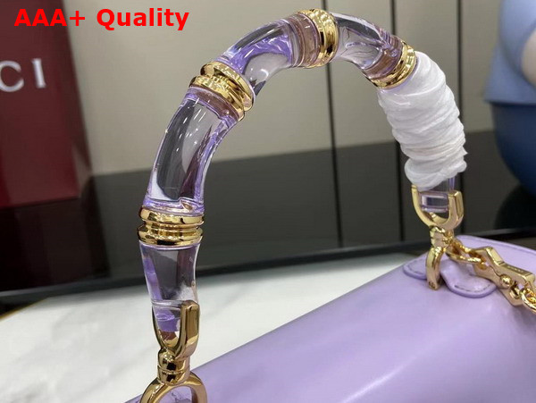 Gucci Bamboo Diva Medium Bag in Lilac Leather 827750 Replica