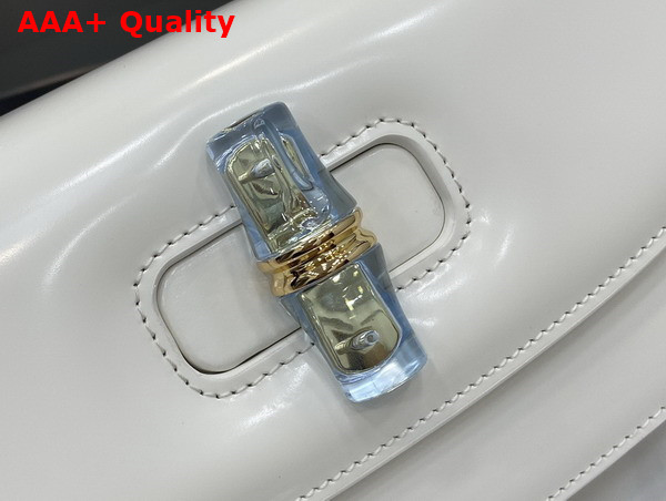 Gucci Bamboo Diva Medium Bag in White Leather 827750 Replica