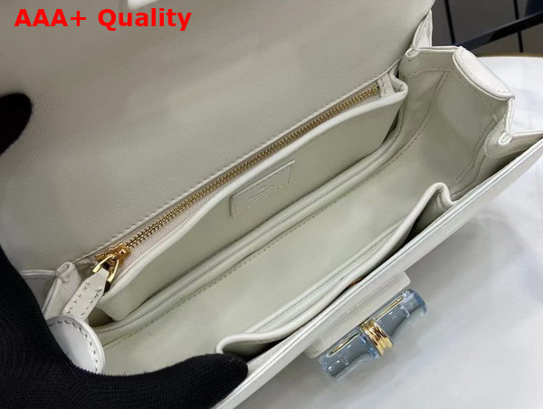 Gucci Bamboo Diva Medium Bag in White Leather 827750 Replica