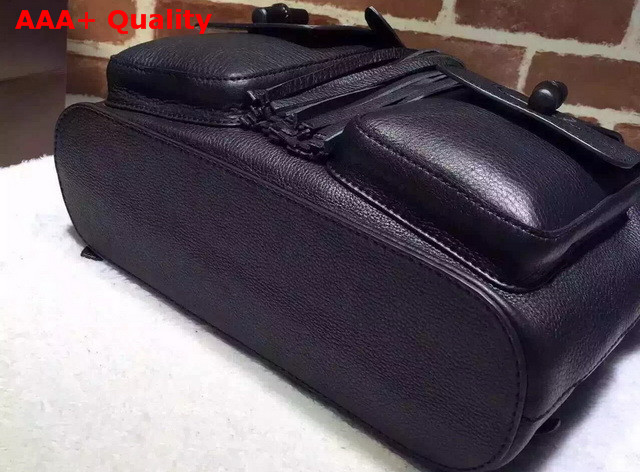 Gucci Bamboo Leather Backpack Black Replica