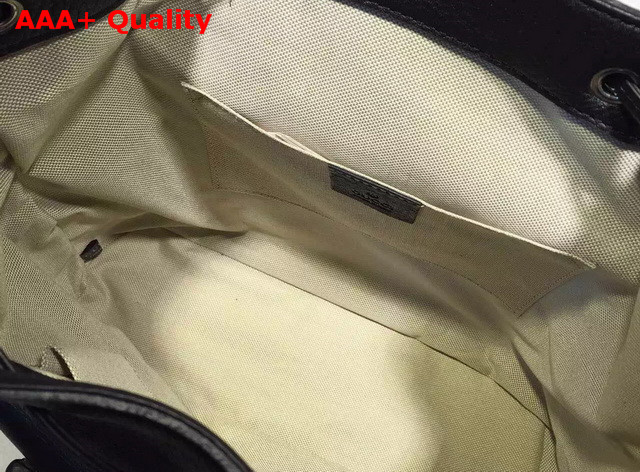 Gucci Bamboo Leather Backpack Black Replica