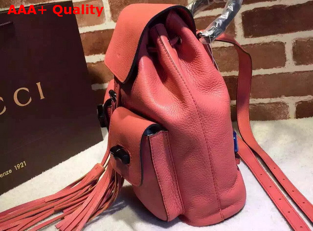Gucci Bamboo Leather Backpack Watermelon Replica