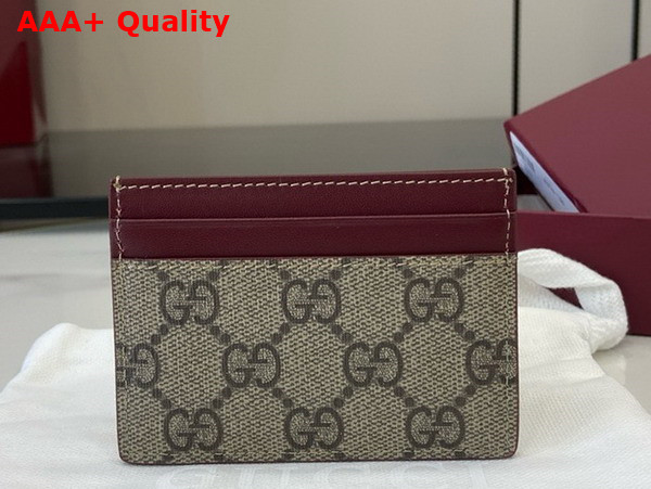 Gucci Bi Color GG Card Case with Cat Detail 818769 Replica