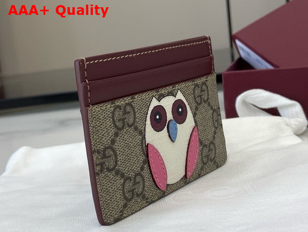 Gucci Bi Color GG Card Case with Owl Detail 818769 Replica
