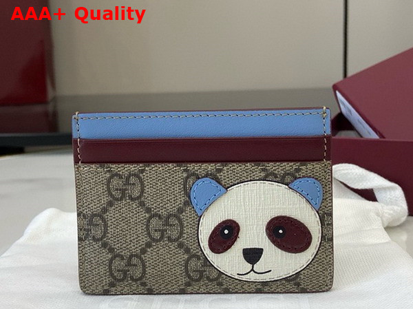 Gucci Bi Color GG Card Case with Panda Detail 818769 Replica