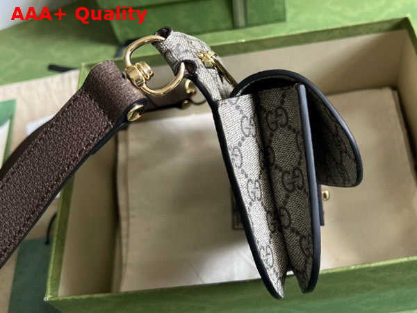 Gucci Blondie Belt Bag in Beige and Ebony GG Supreme Canvas 718154 Replica