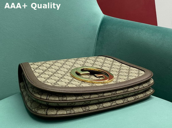 Gucci Blondie Medium Bag in Beige and Ebony GG Supreme Canvas 721172 Replica