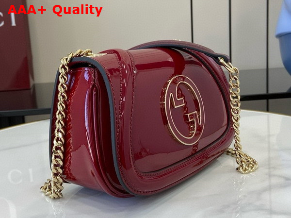 Gucci Blondie Mini Shoulder Bag in Gucci Rosso Ancora Red Patent Leather 815711 Replica
