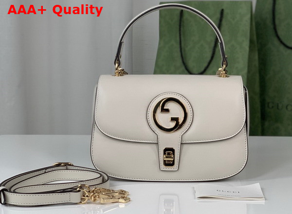 Gucci Blondie Top Handle Bag in White Leather 735101 Replica