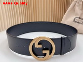 Gucci Blondie Wide Belt in Black Leather 751534 Replica