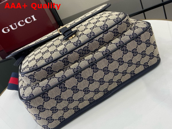 Gucci Childrens GG Canvas Messenger Bag in Beige and Blue Original GG Canvas 793823 Replica