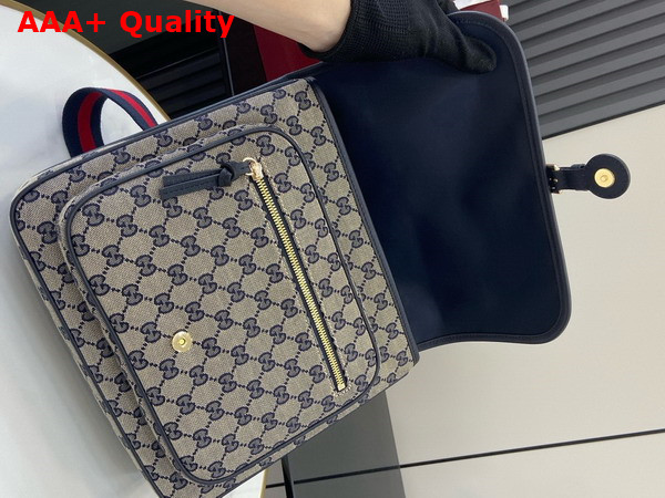 Gucci Childrens GG Canvas Messenger Bag in Beige and Blue Original GG Canvas 793823 Replica