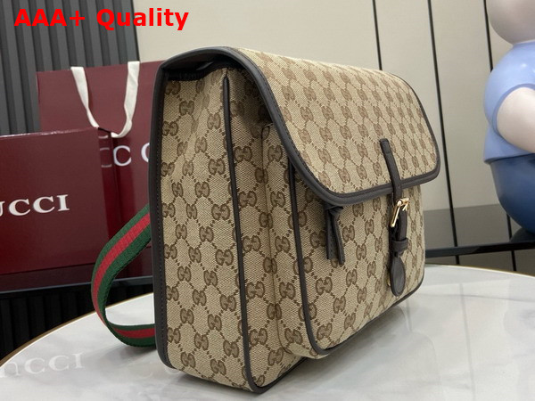 Gucci Childrens GG Canvas Messenger Bag in Beige and Dark Brown Original GG Canvas 793823 Replica