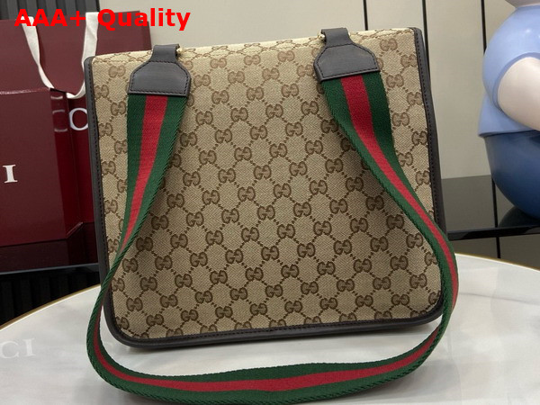 Gucci Childrens GG Canvas Messenger Bag in Beige and Dark Brown Original GG Canvas 793823 Replica