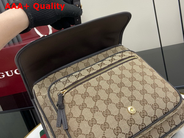 Gucci Childrens GG Canvas Messenger Bag in Beige and Dark Brown Original GG Canvas 793823 Replica
