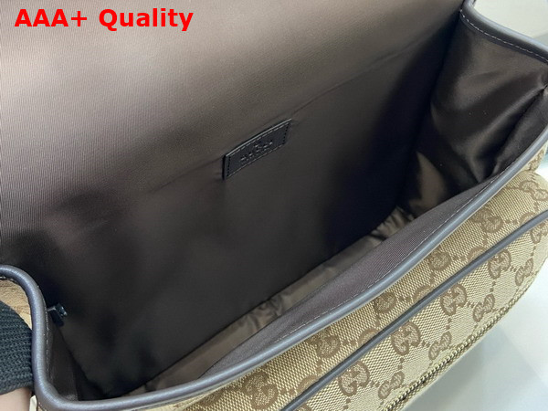 Gucci Childrens GG Canvas Messenger Bag in Beige and Dark Brown Original GG Canvas 793823 Replica