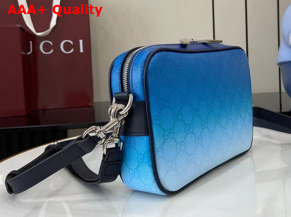 Gucci Chroma Small Crossbody Bag Gradient Blue GG Monogram Coated Fabric 835691 Replica