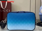 Gucci Chroma Small Crossbody Bag Gradient Blue GG Monogram Coated Fabric 835691 Replica